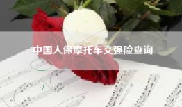 中国人保摩托车交强险查询
