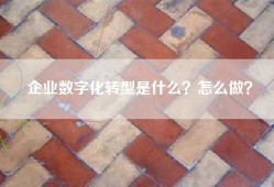 企业数字化转型是什么？怎么做？