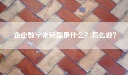 企业数字化转型是什么？怎么做？