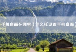 手机桌面在哪里（怎么样设置手机桌面）