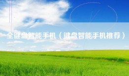 全键盘智能手机（键盘智能手机推荐）