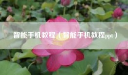 智能手机教程(智能手机教程ppt)