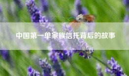中国第一单家族信托背后的故事