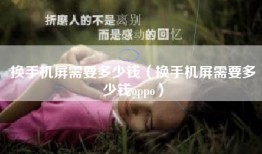 换手机屏需要多少钱（换手机屏需要多少钱oppo）