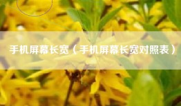 手机屏幕长宽(手机屏幕长宽对照表)