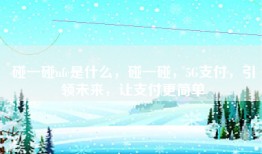 碰一碰nfc是什么，碰一碰，5G支付，引领未来，让支付更简单