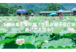 手机音量不受控制（手机音量不受控制自己忽大忽小）