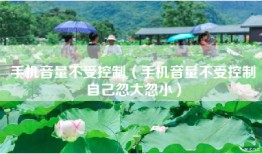 手机音量不受控制（手机音量不受控制自己忽大忽小）