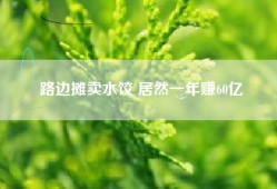 路边摊卖水饺 居然一年赚60亿