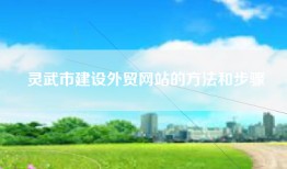 灵武市建设外贸网站的方法和步骤
