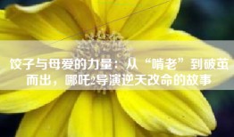 饺子与母爱的力量：从“啃老”到破茧而出，哪吒2导演逆天改命的故事