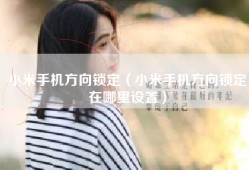 小米手机方向锁定（小米手机方向锁定在哪里设置）