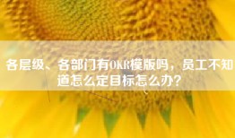 各层级、各部门有OKR模版吗，员工不知道怎么定目标怎么办？
