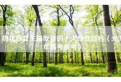 物化政女生最吃香的十大专业排名（2025年高考参考）