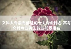 文科大专最有前途的十大专业排名 高考文科专业男生就业前景排名
