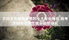 文科大专最有前途的十大专业排名 高考文科专业男生就业前景排名