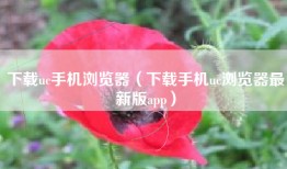 下载uc手机浏览器（下载手机uc浏览器最新版app）