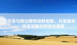 刘亦菲与姚安娜西湖畔相聚,共襄盛举—一场备受瞩目的活动盛宴