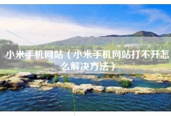 小米手机网站（小米手机网站打不开怎么解决方法）