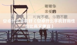 安卓什么手机好（安卓什么手机好用性价比高又便宜）