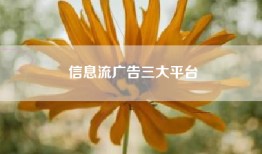 信息流广告三大平台
