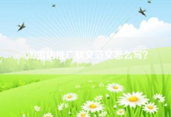 淘宝店推广软文范文怎么写？