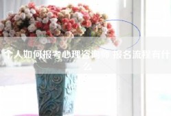 个人如何报考心理咨询师 报名流程有什么
