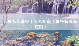 手机怎么销号（怎么知道手机号有没有注销）
