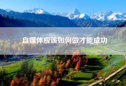 自媒体应该如何做才能成功