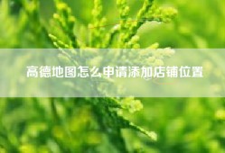 高德地图怎么申请添加店铺位置