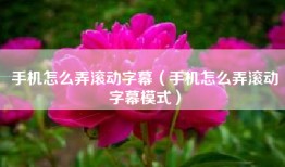 手机怎么弄滚动字幕（手机怎么弄滚动字幕模式）