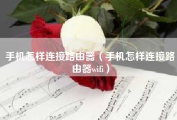 手机怎样连接路由器（手机怎样连接路由器wifi）