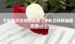 手机怎样连接路由器（手机怎样连接路由器wifi）