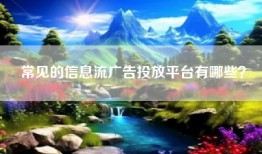 常见的信息流广告投放平台有哪些？