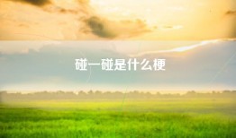 碰一碰是什么梗