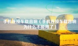 手机连接车载音响（手机连接车载音响为什么不能用了）