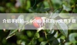 介绍手机的ppt（介绍手机的ppt免费下载）