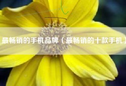 最畅销的手机品牌（最畅销的十款手机）