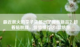 最近很火的李子柒都出了哪些新品？趁着贴秋膘，悄悄推荐这8款给你