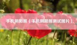 手机阴阳屏（手机阴阳屏测试图片）