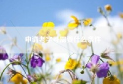 申请老字号需要什么条件