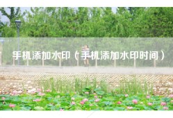 手机添加水印（手机添加水印时间）