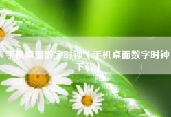手机桌面数字时钟（手机桌面数字时钟下载）