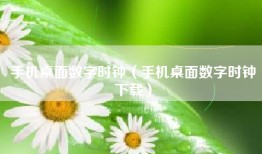 手机桌面数字时钟（手机桌面数字时钟下载）