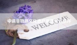申请非物质文化遗产需要什么条件
