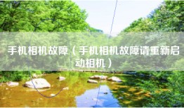 手机相机故障（手机相机故障请重新启动相机）