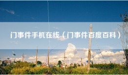 门事件手机在线（门事件百度百科）