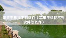 苹果手机找不到软件（苹果手机找不到软件怎么办）