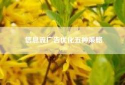 信息流广告优化五种策略