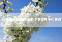 如何自考心理咨询师证书需要什么条件
